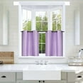 thumbnail image 1 of D24 Blackout Short Curtains 30" wide X 36" Long each Tier Lavender 2 Piece window tier drape insulated for kitchen/restaurant/bar, 1 of 1