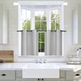 thumbnail image 1 of D24 Blackout Short Curtains 30" wide X 36" Long each Tier Silver Grey 2 Piece window tier drape insulated for kitchen/restaurant/bar, 1 of 1