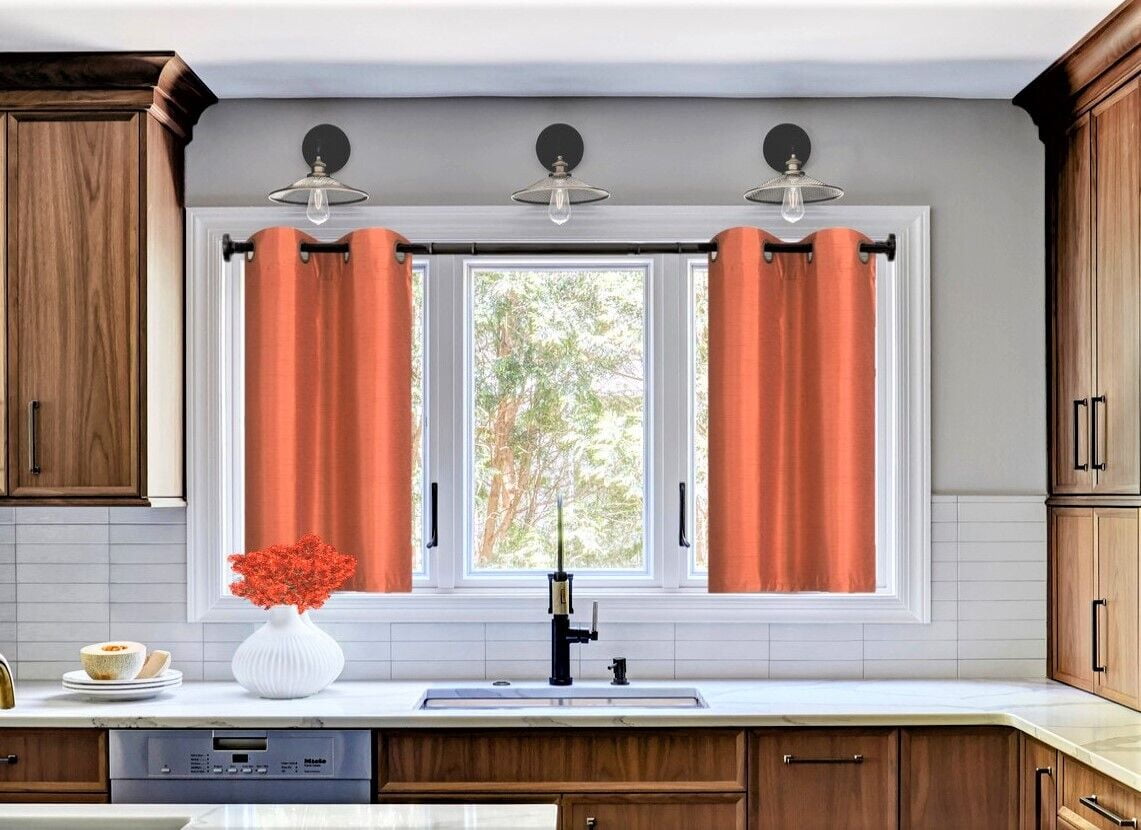 Kitchen curtain material online deals