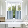 thumbnail image 1 of Gorgeous Home Linen D24 Slate Blue 2-Piece Short Half Window Blackout Curtains, 1 of 5