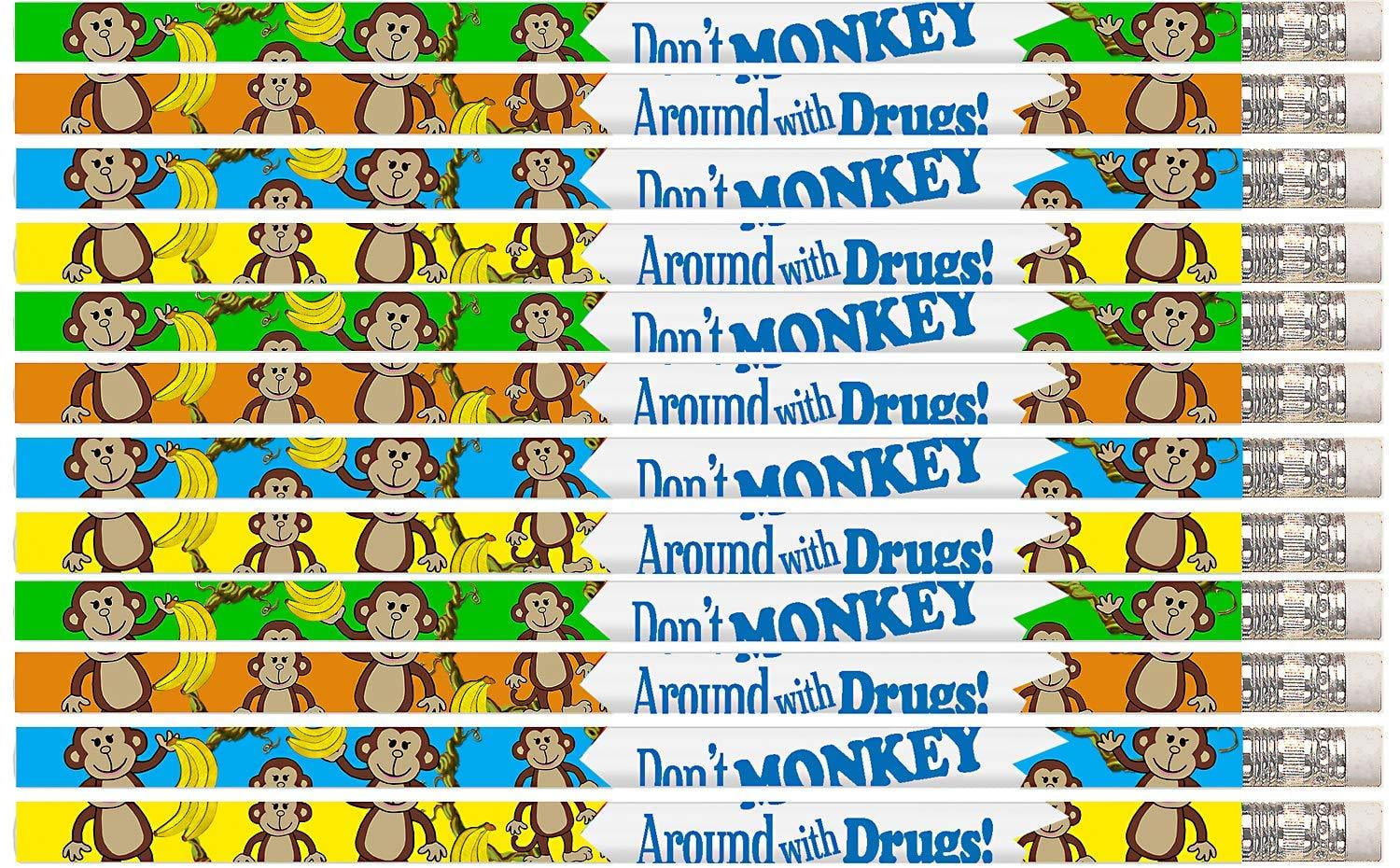 D2529 Don't Monkey Around with Drugs Pencil! No Drugs Pencils, Eraser ...