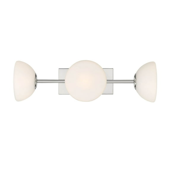 D270H-3B-PN Designers Fountain Zio - 3 Light Bath Vanity In Retro Style-7 Inches Tall and 24 Inches Wide
