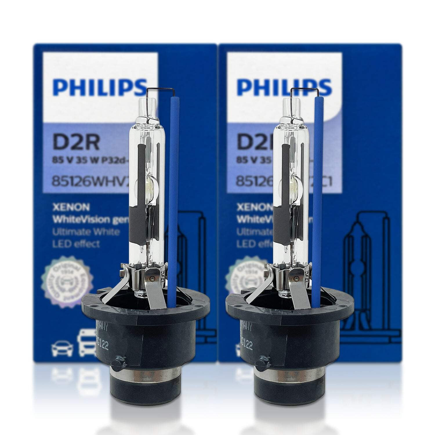 D2R: Philips 85126WHV2C1 WhiteVision Gen2 HID Xenon Bulbs | Pack of 2