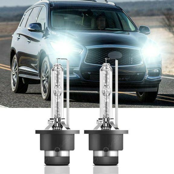 D2S 35W 6000K HID Xenon Replacement Low/High Beam Headlight Lamp Bulbs White