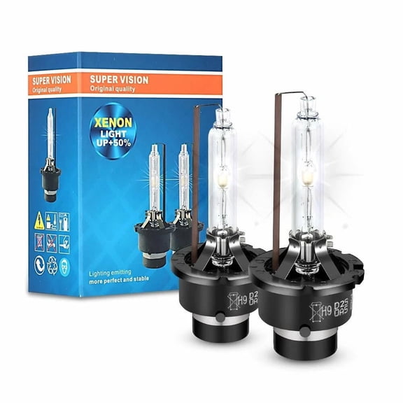 D2S 35W Xenon HID Headlight Bulbs - 4300K Warm White - 66040 66240 85122 OEM High Low Beam Direct Replacement - Pack of 2