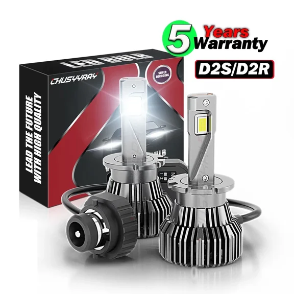 White D2S LED Headlight Bulbs For Nissan 350Z 2006 2007 2008 2009 High/Low Beam