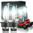 thumbnail image 1 of D2S+H11 for 2006 2007 2008 Mazda 6 LED Headlight Low Beam+Fog Light Kit 6000K Bulbs, 1 of 11