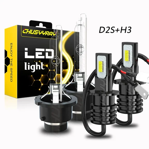 D2S+H3 HID Headlight Low Beam LED Fog Lights For BMW 745I 745LI 2002 2003-2005