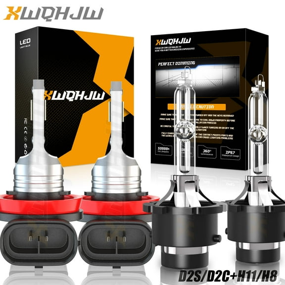 D2S HID Headlight Bulbs for Nissan Murano 2009 2010 2011 2012 2013 2014 H11 H8 Led Fog Lights 4pcs