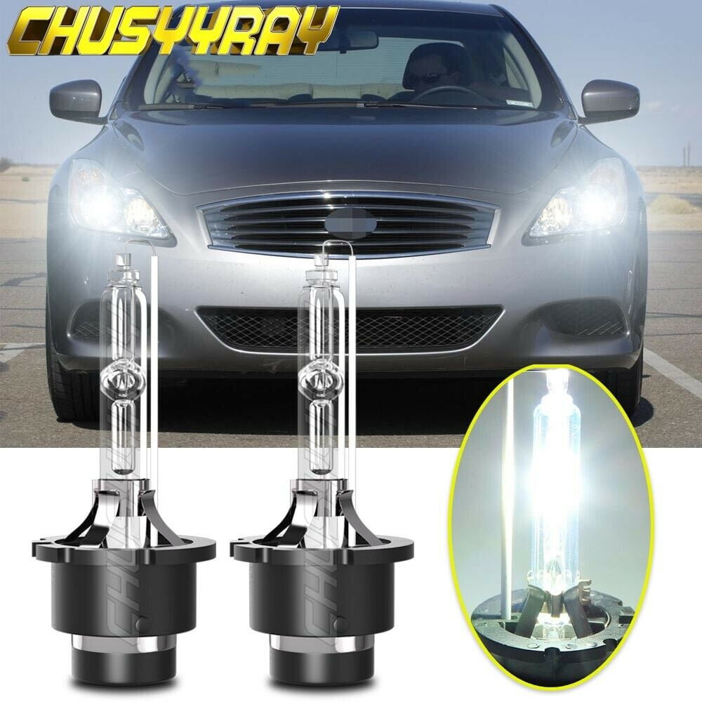 D2S HID Xenon Headlight Bulbs – 6000K Cold White For Infiniti G35 G37 2005-2014