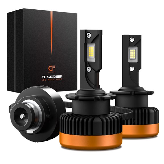 D2S LED Headlights - 4300 LM, 6000K & 35W, Non-Destructive Upgrade 100% Decoding, IP68 Waterproof with Fast Startup & Long Life
