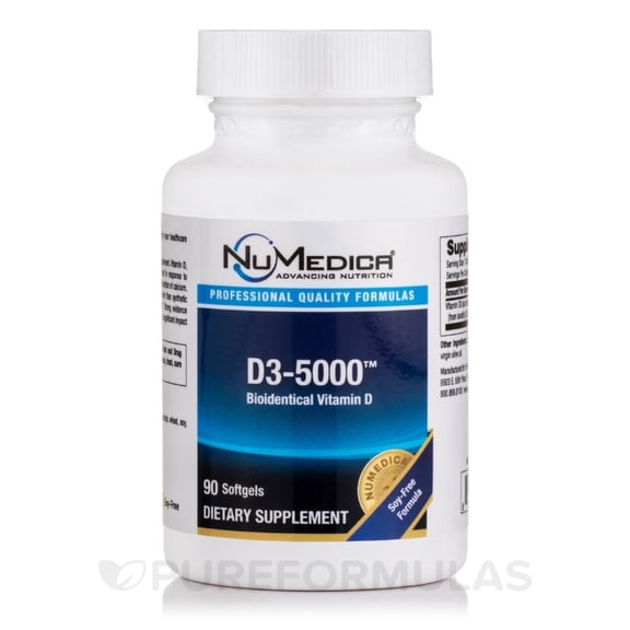 NuMedica - D3-5000 Vitamin D Supplement Immune & Bone Health Support 5000 IU