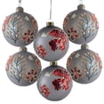 thumbnail image 1 of D3.9" Christmas Ball Ornaments, Glass Decorative Hanging Ball Christmas Tree Ornaments for Holiday Party Decorations, Set of 6, 1 of 7