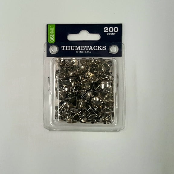 D3 Casemate 200ct Silver Thumbtacks