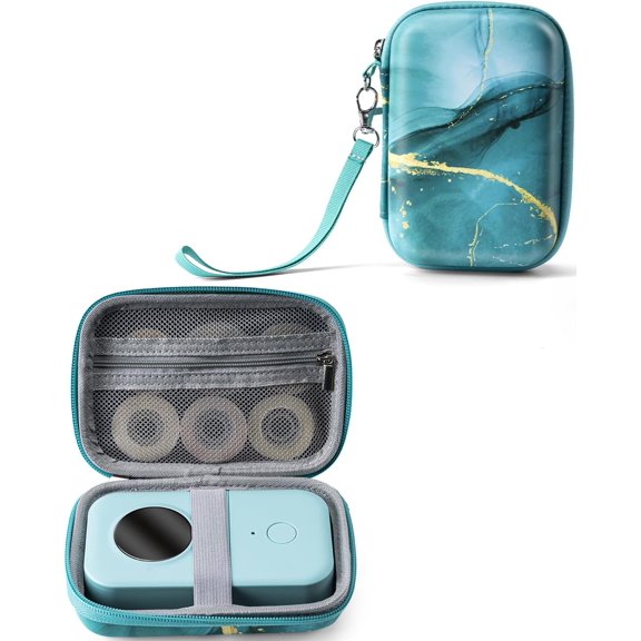 D30 D35 Label Maker Case, Storage Bag Compatible with NELKO P21/NIIMBOT D11/JADENS D110/SUPVAN E10 Label Printer, Fits for Mini Labels Sticker Machine, Box Only - Green