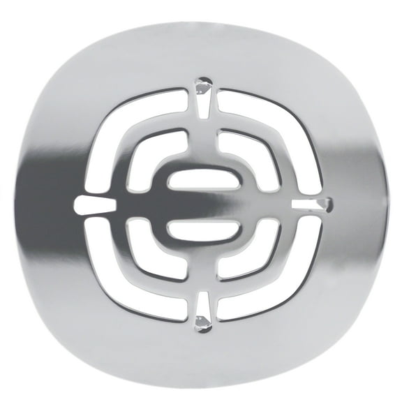 D316-26 4-1/2" OD Brass Snap-in Shower Grid Drain Cover, Polished Chrome