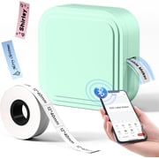 Phomemo D32 Label Maker Thermal Label Printer, Bluetooth Wireless Mini Pocket Smartphone Label Maker Machine with Tape, Compatible with iOS/Android, for Home, Office, and SupermarketGreen