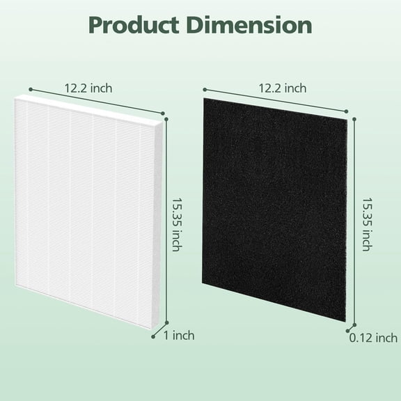 D360 Replacement Filter D3 Compatible with Winix D360 Air Purifier, Replaces for Winix 1712-0101-02, 2 HEPA Filters and 8 Activated Carbon pre-filters