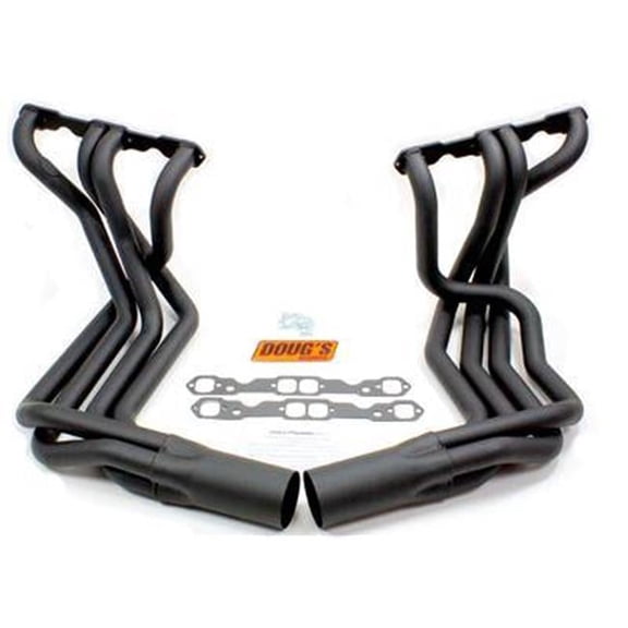 D380-B Small Block Chevy Side Mount Headers - Black - 63-82 Vette