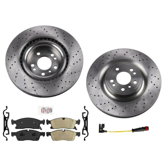 D3EA Certified MAC 350MM Disc Brake Rotors & Ceramic Pads for GLE350, Front, Left, Rear - for Sport Package