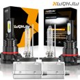 thumbnail image 1 of D3S+12276/H16 HID Headlight Low Beam 6000K 35W LED Fog Light Bulb White Plug,Pack of 4, 1 of 15