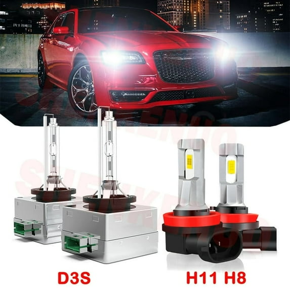 D3S HID Headlight Bulbs for Chrysler 300 2011 2012 2013 2014 H11 H8 Led Fog Lights 4pcs