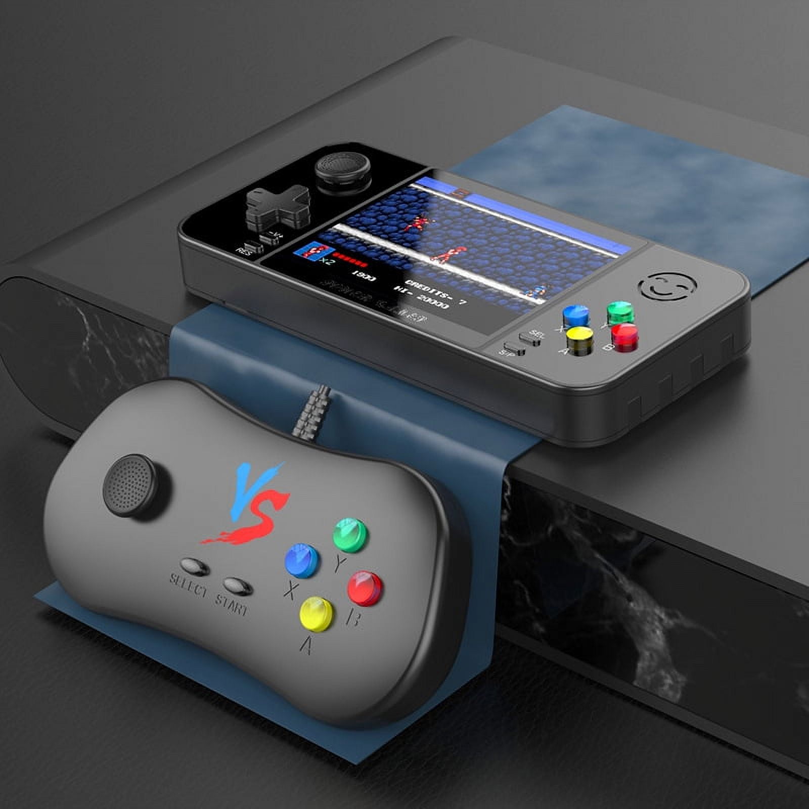 D41 2In1 Handheld Game Console With BuiltIn Power Bank, Black Single