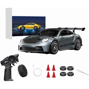 D43 1:43 Scale RC Drift Car with Adjustable Gyro, 2.4G Full Proportional 4WD Alloy Drift Racing Car with LED Lights, EPS Steering System & Silent Bearings for Hobbyist - RTR