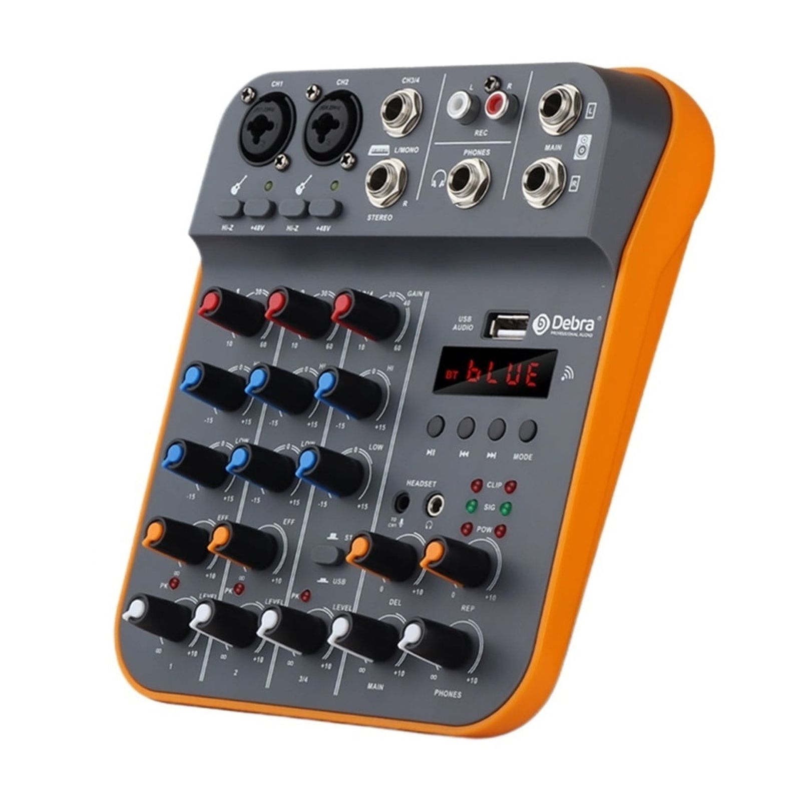 D4M DJ Console Mixer 4 Channel Phantom Power USB DJ 5V Custom Power Console For PC Singing Musical Instrumen ,Easy to Operate