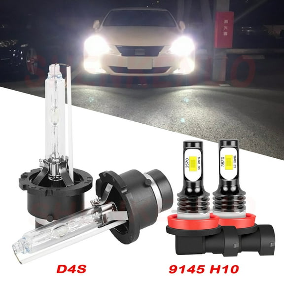 D4S HID Headlight Bulbs for Lexus GS350 2013 2014 2015 H8 H11 Led Fog Lights 4pcs