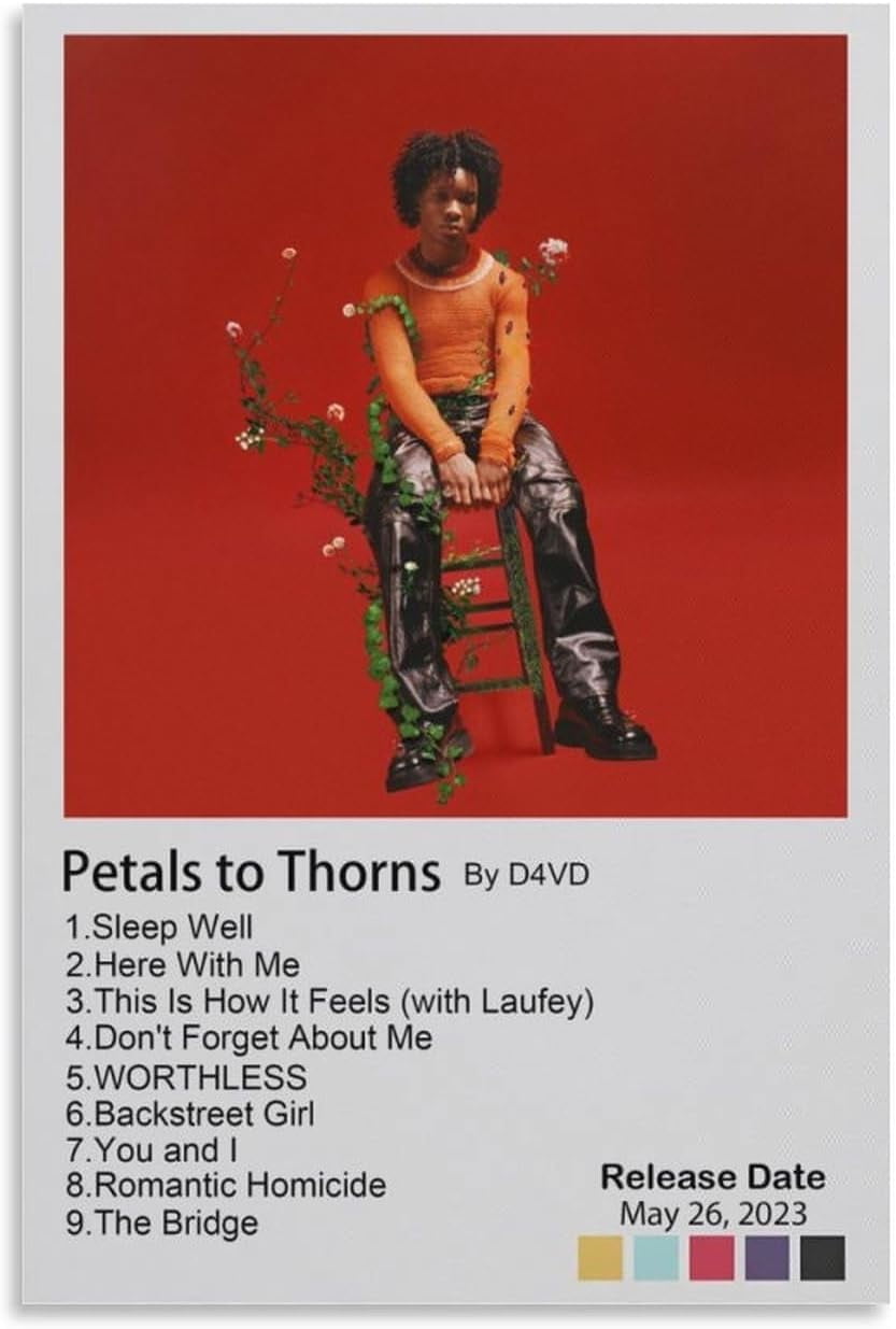 D4vd Poster Petals to Thorns 1 Album Cover Posters Music Posters