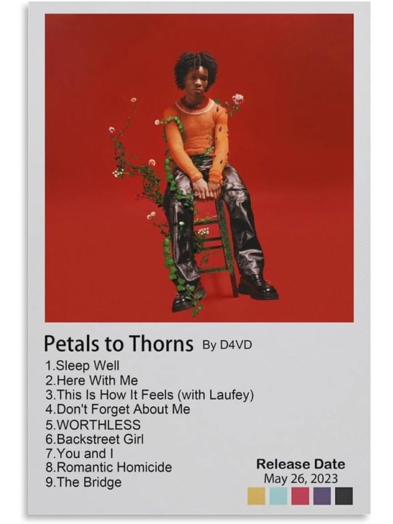 D4vd Poster Petals to Thorns 1 Album Cover Posters Music Posters