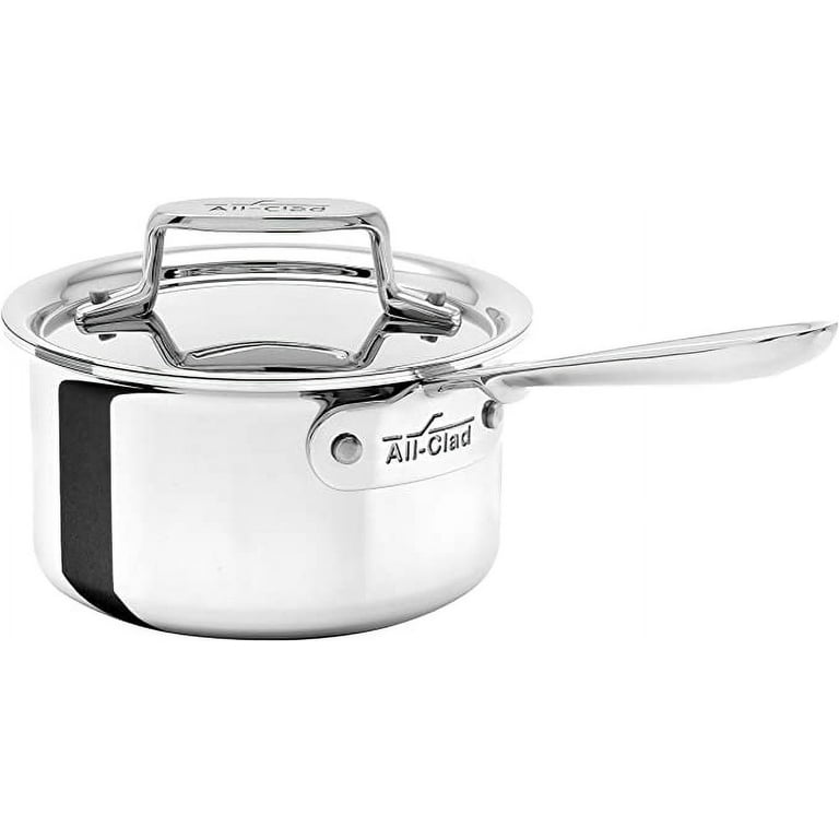 D5 Brushed Stainless Steel 1 1/2 qt. Sauce Pan w/Lid 