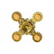 D5 Four-Winged Brass Metal Fidget Spinner   Maximum Spin Time   Precision Engineered   Smooth & Silent Rotation   Stress Relief & Focus Booster