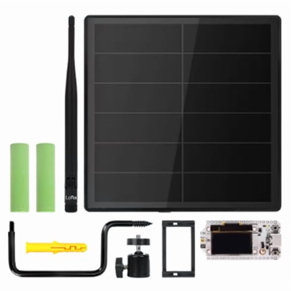 D5 Solar Node with 5V Solar Panel  LoRa 32 V3 for WiFi Meshtastic LoRaWAN Heltec  SX1262 LoRa Built in Battery