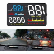 D5000 HUD Head Up Display OBD Film Smart Display Speedometer Temperature Car Electronics Speed Projector On The Windshield Overspeed RPM For Most Vehicles After 2008