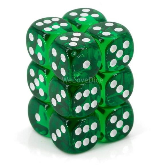 D6 16mm Green w/White (12)