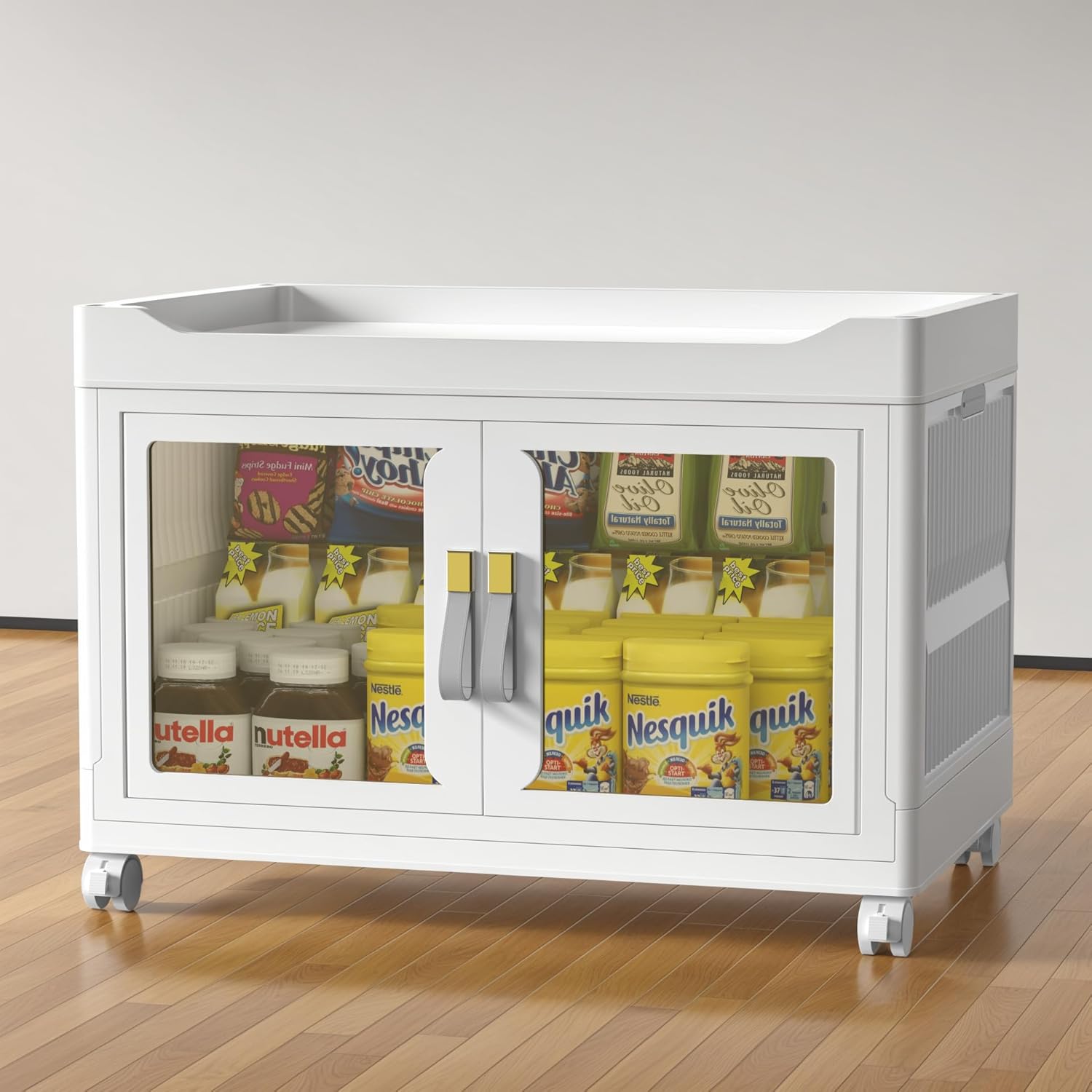 D6 Plastic Storage Cabinet with Doors and Drawers, Stackable Storage ...