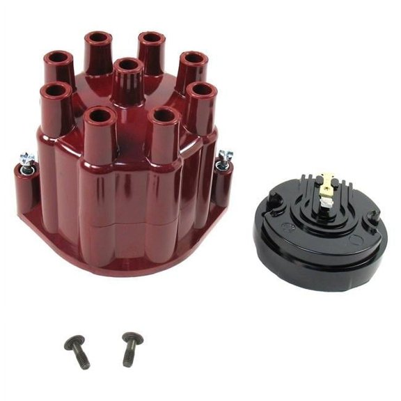 D600701 Flame Thrower Billet Distributor Cap & Rotor - Red