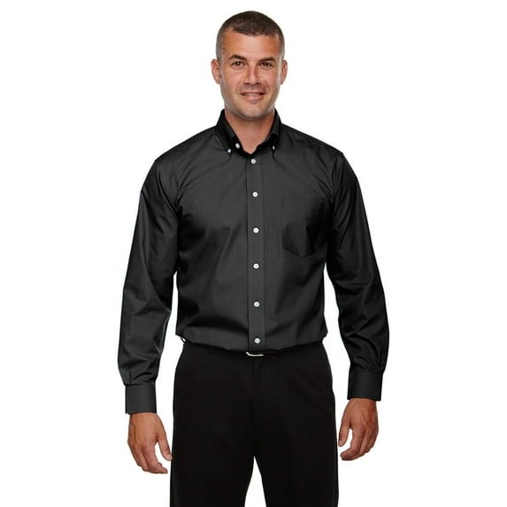 D620 Men's Crown Collection Solid Broadcloth - Black - 2X-Large
