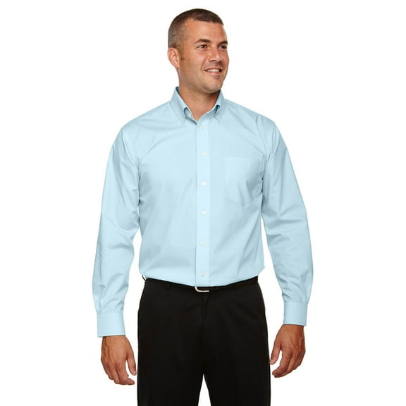 D620 Men's Crown Collection Solid Broadcloth - Crystal Blue - 3X-Large