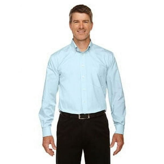 D630 Devon & Jones Men's Crown Woven Solid Shirt Oxford Crystal Blue 2XL