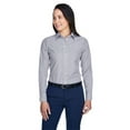 thumbnail image 1 of Devon & Jones D645W Women's Crown Collection Banker Stripe Woven Dress Shirt-Navy-M, 1 of 5
