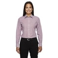 thumbnail image 1 of Crown Collection Women's Banker Dress Stripe Burgundy Shirt Pink 2X, 1 of 2