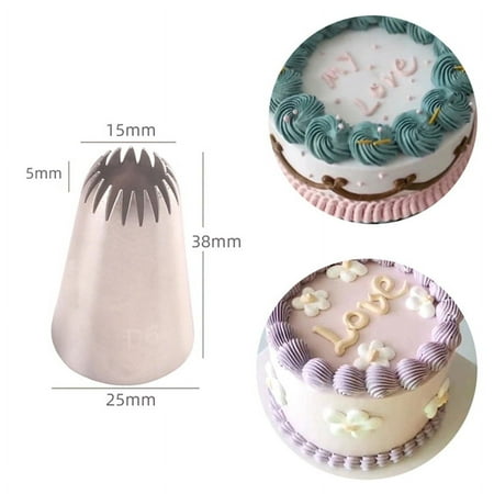 D66 #18 Open Star Icing Nozzle Piping Tip Stainless Steel Cake Decorating Ti WA