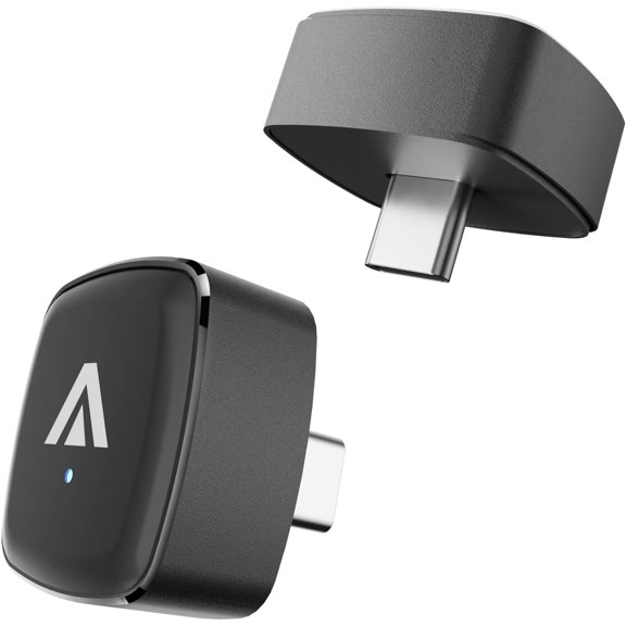 D7 USB C Wireless CarPlay Android Auto Mini Adapter 2-in-1, Alloy Shell, Compatible with 2016+ Factory-installed Wired CarPlay/Android Car, Plug & Play Car Dongle for iPhone AndroidPhone