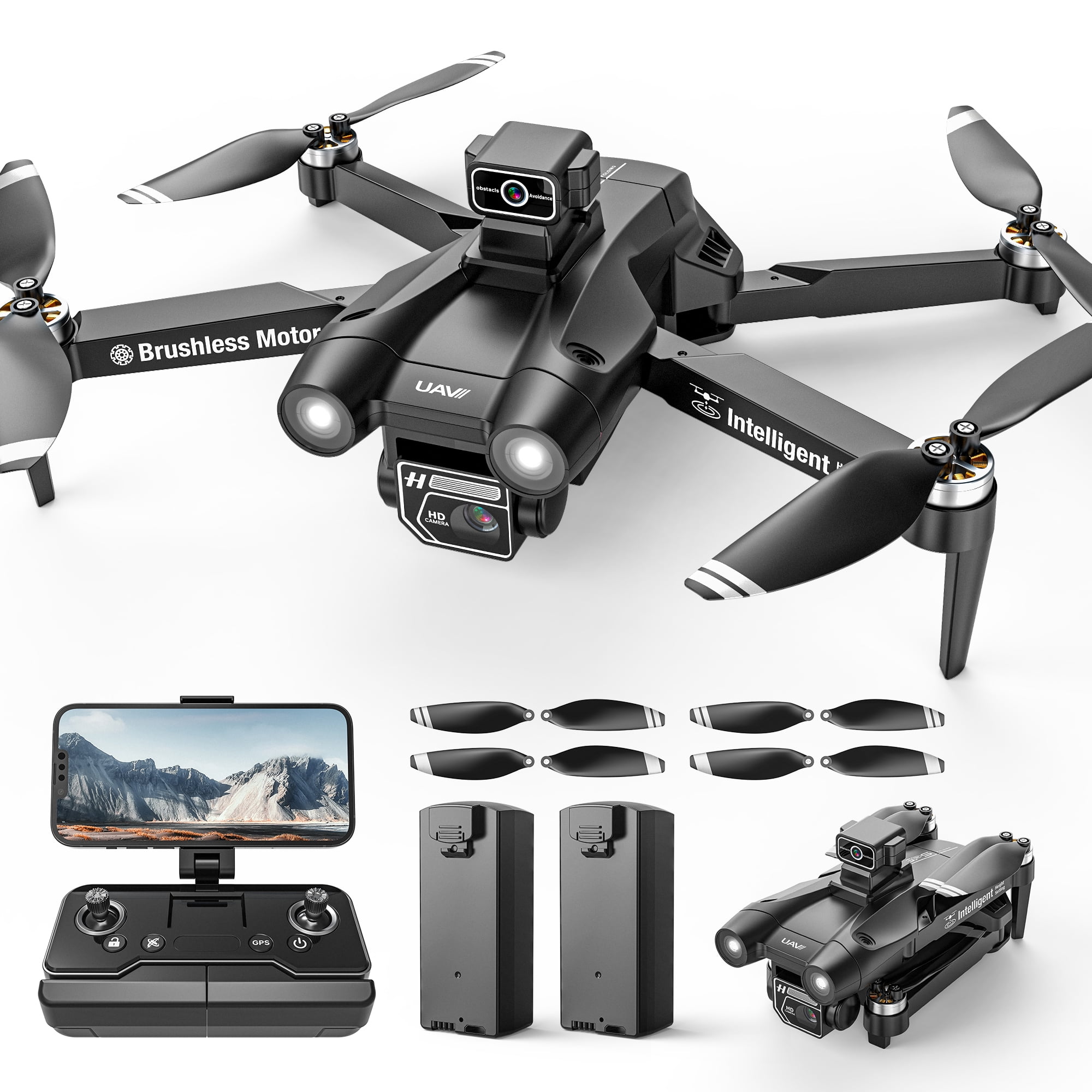 Holy Stone HS175D Drone avec caméra 4K pour Adultes, Pliable quadricoptère  RC avec Retour Automatique GPS, Moteur sans Balais, Follow Me, Vol  Circulaire, Maintien d'altitude, vol de 46 Minutes : : Jeux