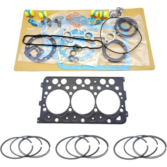 D782 Full Gasket Kit + Piston Rings For Kubota D782 D782E Engine Zero Turn Mower ZD1011 ZD321 ZG332P G2160 GR2110 Tractor JB14 JB15X B7410 B1181 STD piston ring set