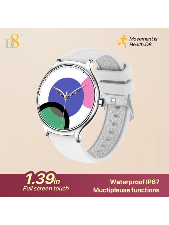 Smart Watch for Women, (Answer/Make Calls), Smartwatch for Android and iOS Phones 1.39 inch IPS 360*360 Display, 100+ Sport Modes IP68 Pedometer, Calories, Round Watch