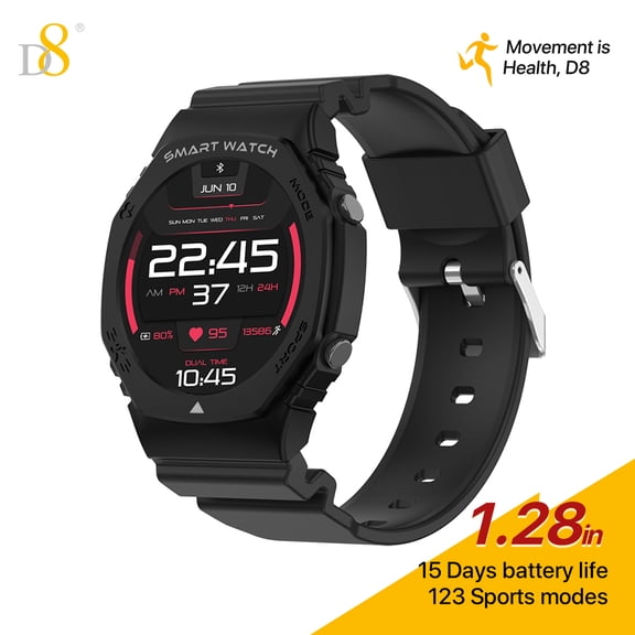 D8 Smart Watch for iOS and Android Phones, Watches for Men Women IP67 Waterproof Smartwatch Fitness Tracker Watch with Heart Rate/Sleep Monitor Steps Calories Counter